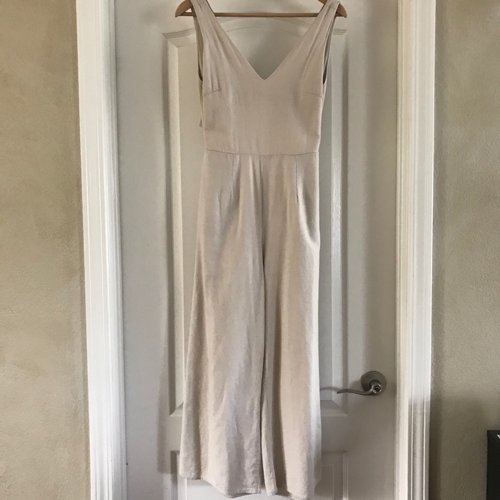 Keith Linen Open Back Jumpsuit